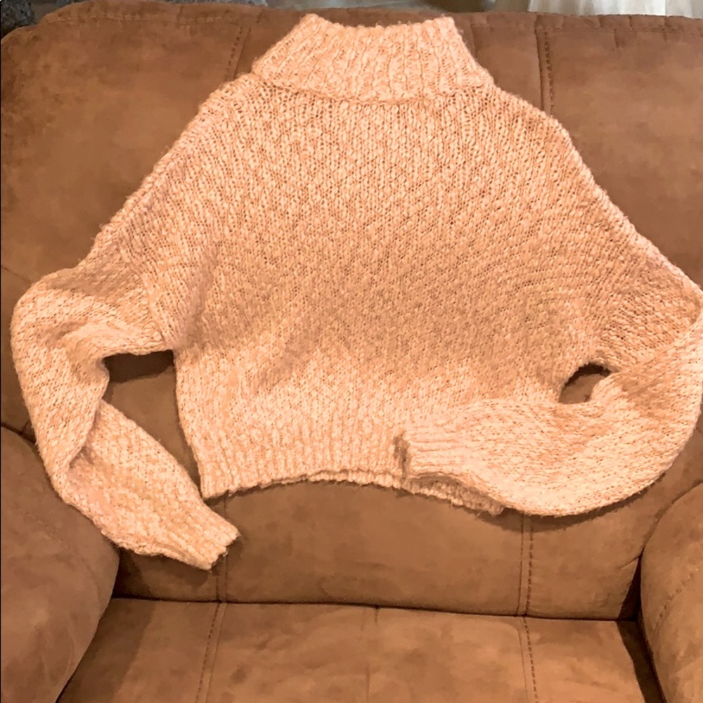 Cropped Turtle Neck Sweater